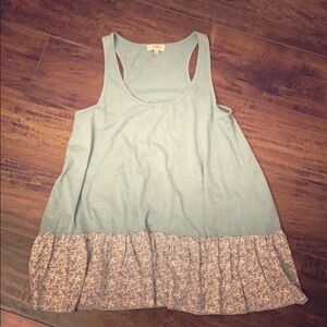 Umgee Flare Ruffle Tank Top